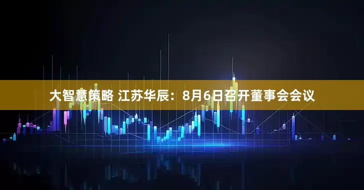 大智慧策略 江苏华辰：8月6日召开董事会会议